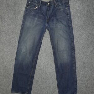 Levis Jeans Men 34x35 Blue 569 Loose Baggy Wide Straight Dark Wash Tag 34x36
